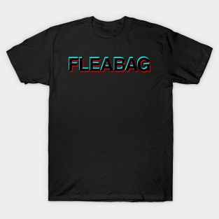 FLEABAG Logo Glitch - Black T-Shirt